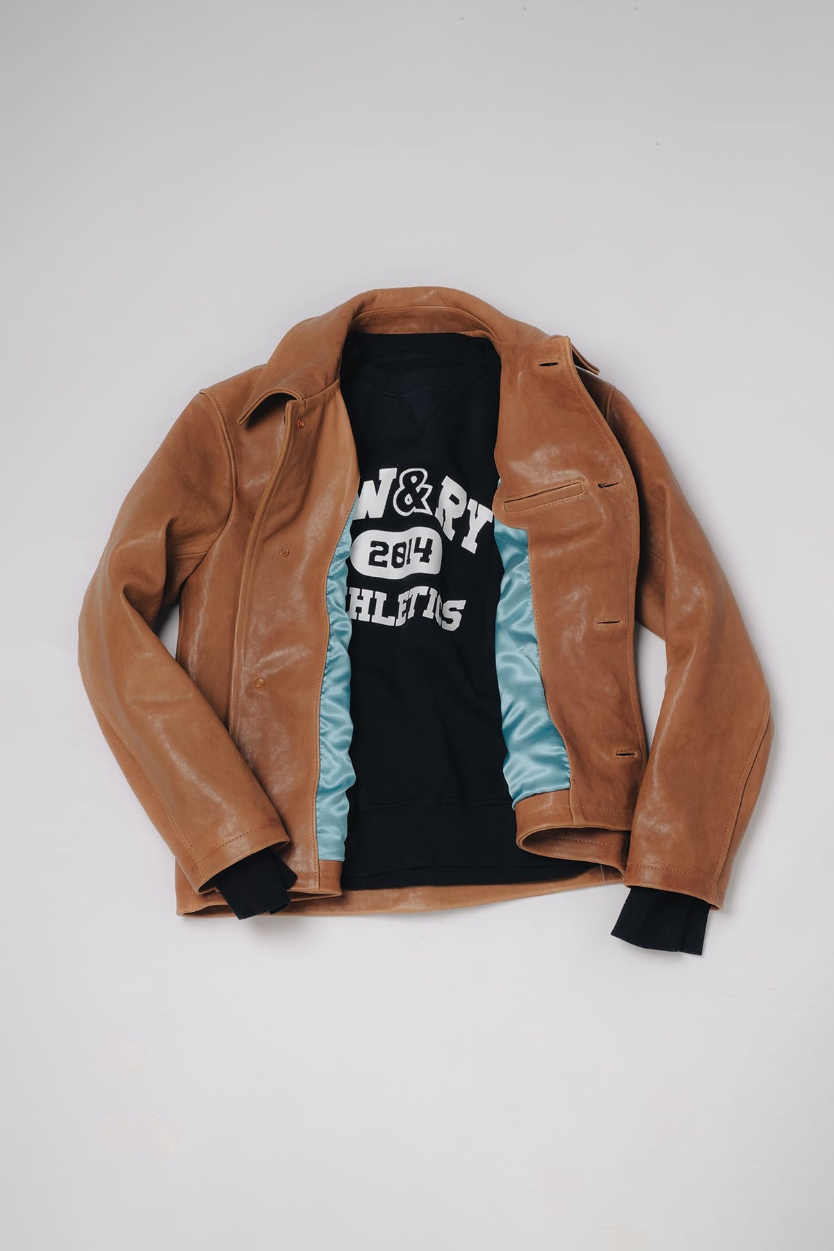 Camel Aged Leather Jacket – SWYRY